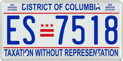 DC license plate ES7518