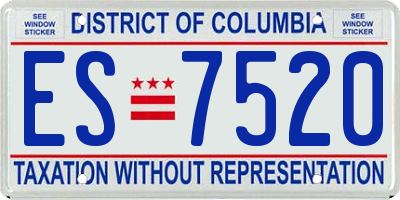 DC license plate ES7520