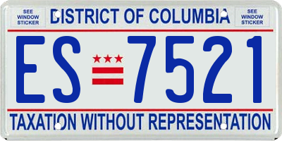 DC license plate ES7521