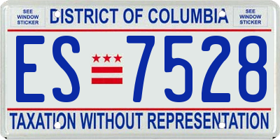 DC license plate ES7528