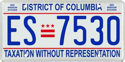 DC license plate ES7530