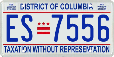 DC license plate ES7556