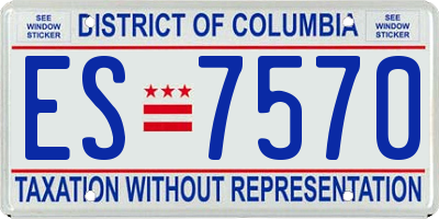 DC license plate ES7570