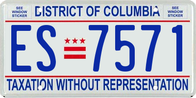 DC license plate ES7571