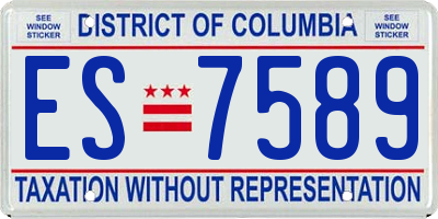 DC license plate ES7589