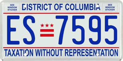 DC license plate ES7595