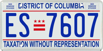 DC license plate ES7607