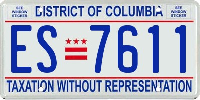 DC license plate ES7611