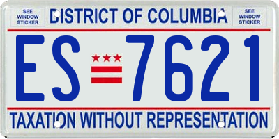 DC license plate ES7621