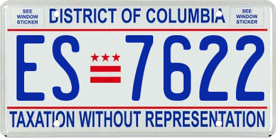 DC license plate ES7622