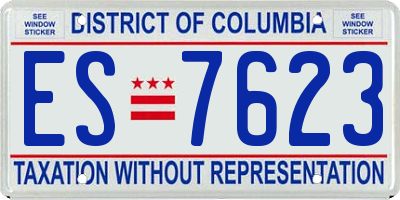 DC license plate ES7623