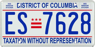 DC license plate ES7628