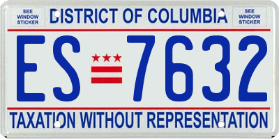 DC license plate ES7632