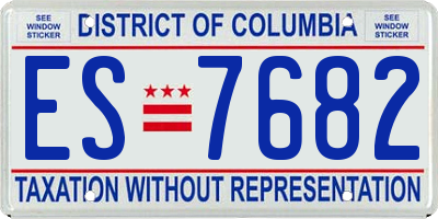 DC license plate ES7682