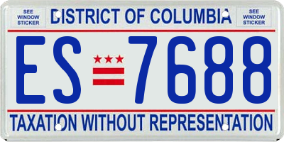 DC license plate ES7688