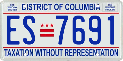 DC license plate ES7691