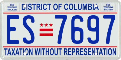 DC license plate ES7697