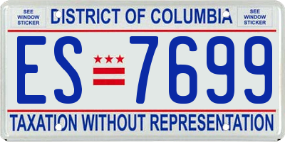 DC license plate ES7699