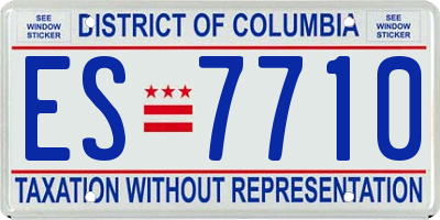 DC license plate ES7710