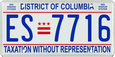 DC license plate ES7716
