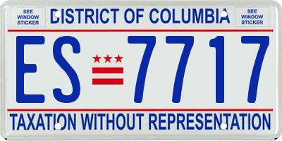 DC license plate ES7717