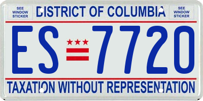 DC license plate ES7720