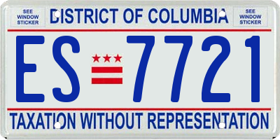 DC license plate ES7721