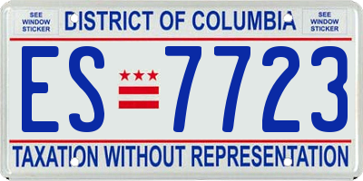 DC license plate ES7723