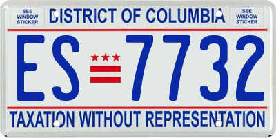 DC license plate ES7732