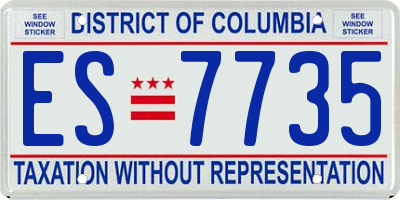 DC license plate ES7735