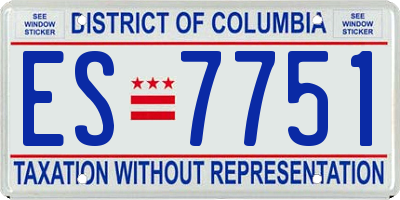 DC license plate ES7751