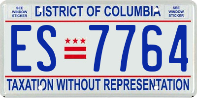 DC license plate ES7764