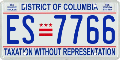 DC license plate ES7766