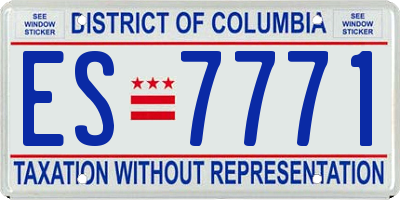 DC license plate ES7771