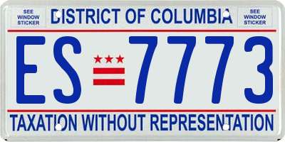 DC license plate ES7773