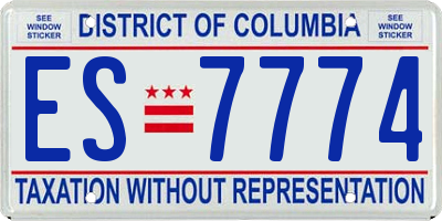 DC license plate ES7774