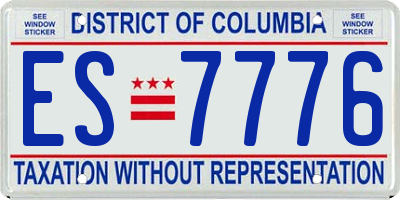 DC license plate ES7776