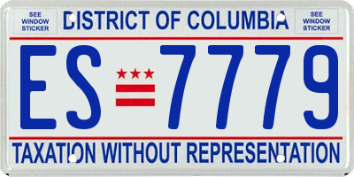 DC license plate ES7779
