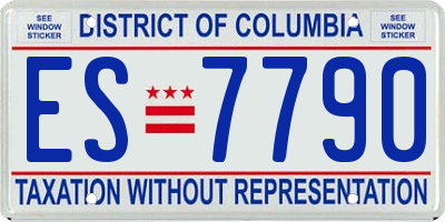 DC license plate ES7790