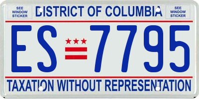 DC license plate ES7795