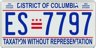 DC license plate ES7797