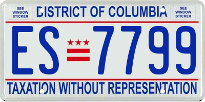 DC license plate ES7799