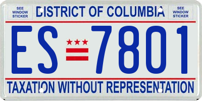DC license plate ES7801