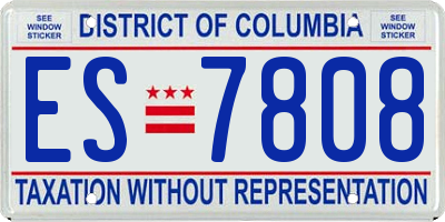 DC license plate ES7808