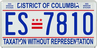 DC license plate ES7810