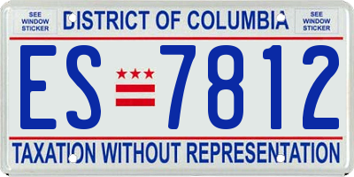 DC license plate ES7812