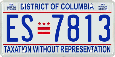 DC license plate ES7813