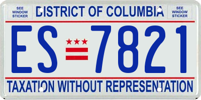 DC license plate ES7821