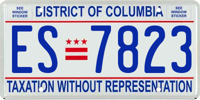 DC license plate ES7823