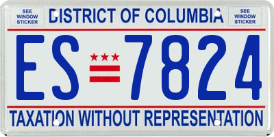 DC license plate ES7824